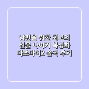 남편을 위한 최고의 선물! 나이키 복싱화 마초마이2 솔직 후기