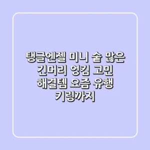 탱글엔젤 미니, 숱 많은 긴머리 엉킴 고민 해결템! 요즘 유행 키링까지?