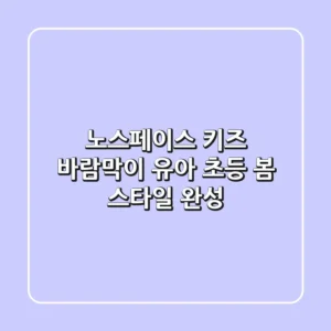 노스페이스 키즈 바람막이: 유아 초등 봄 스타일 완성!