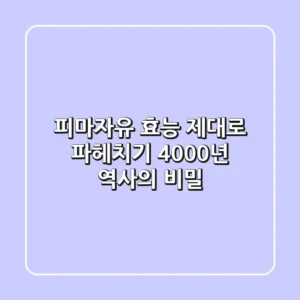 피마자유 효능 제대로 파헤치기: 4000년 역사의 비밀