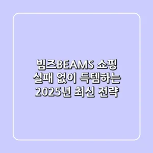 빔즈(BEAMS) 쇼핑, 실패 없이 득템하는 2025년 최신 전략