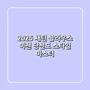 2025 새틴 블라우스, 이젠 당신도 스타일 마스터!