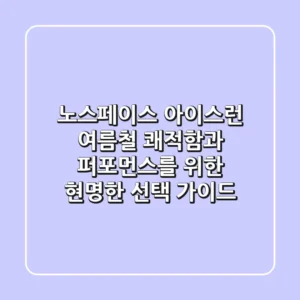노스페이스 아이스런: 여름철 쾌적함과 퍼포먼스를 위한 현명한 선택 가이드