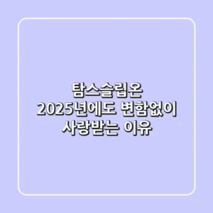 탐스슬립온, 2025년에도 변함없이 사랑받는 이유