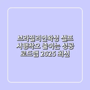 브라질리언왁싱 셀프, 시행착오 줄이는 성공 로드맵 (2025 최신)