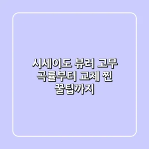 시세이도 뷰러 고무: 곡률부터 교체 찐 꿀팁까지!