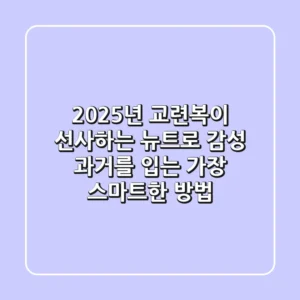 2025년, 교련복이 선사하는 뉴트로 감성: 과거를 입는 가장 스마트한 방법