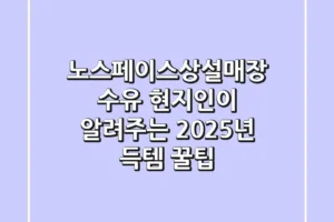 노스페이스상설매장 수유, 현지인이 알려주는 2025년 득템 꿀팁!